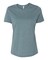 BELLA + CANVAS Women’s Relaxed Fit Heather CVC Crew Neck Tee for Everyday Style & Custom Print Fashion